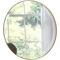 Round Bevelled Wall Mirror 46cm - Gold