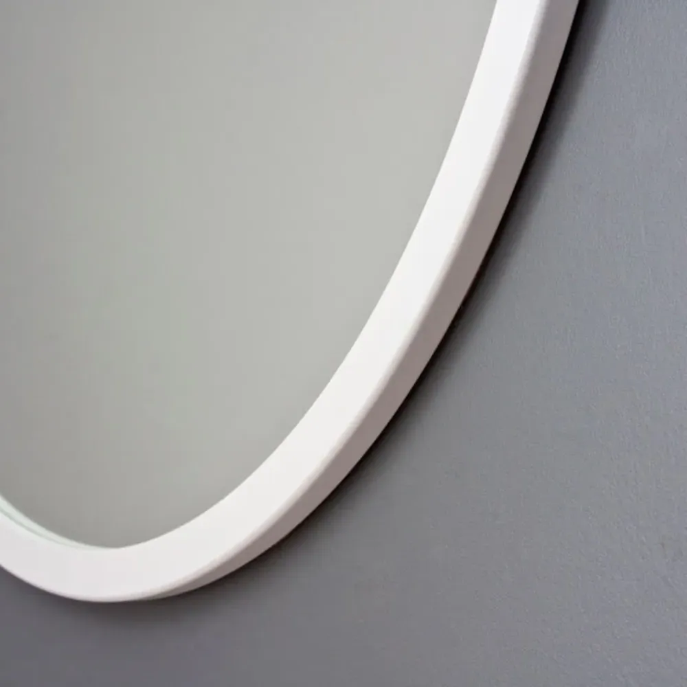 Round Wall Mirror 40cm - White