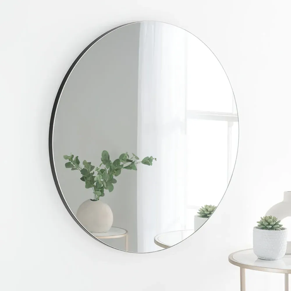 Round Wall Mirror 90cm - Black