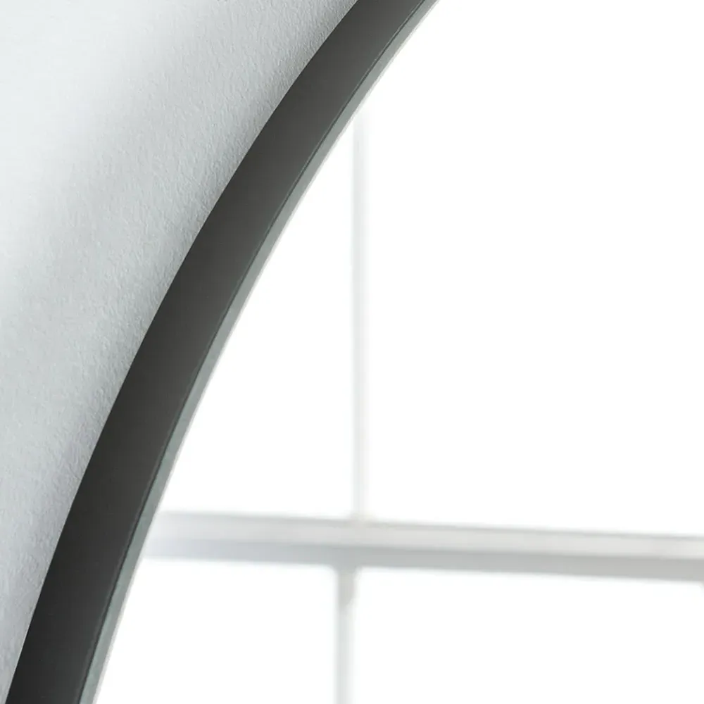 Round Wall Mirror 90cm - Black