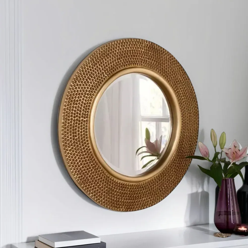Round Wall Mirror - Gold