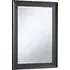 Scooped Bevelled Framed Wall Mirror - Dark Grey