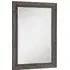 Scooped Bevelled Wall Mirror - Light Grey