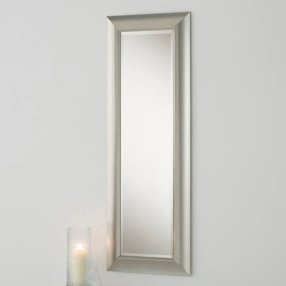 Scooped Tall Mirror - Silver Champagne
