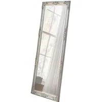 Silver Carved Full Length Mirror - Silver