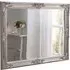 Silver Carved Rectangular Wall Mirror - Silver