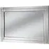 Silver Double Bevelled Wall Mirror 60 x 90cm - Black