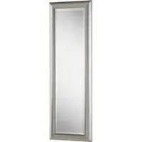 Silvery Champagne Bevelled Tall Mirror - Silver