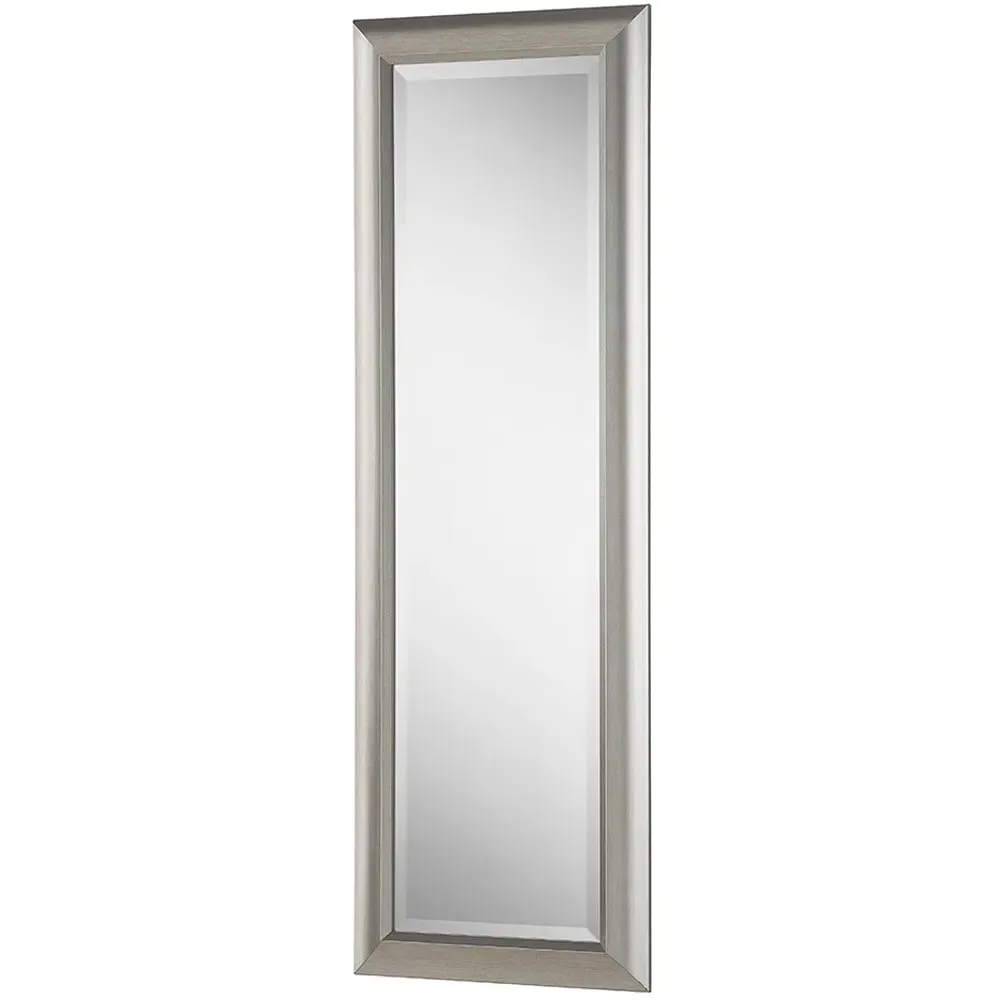 Silvery Champagne Bevelled Tall Mirror - Silver image