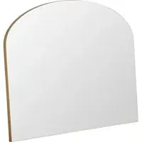 Simple Arched Overmantle Mirror - Gold