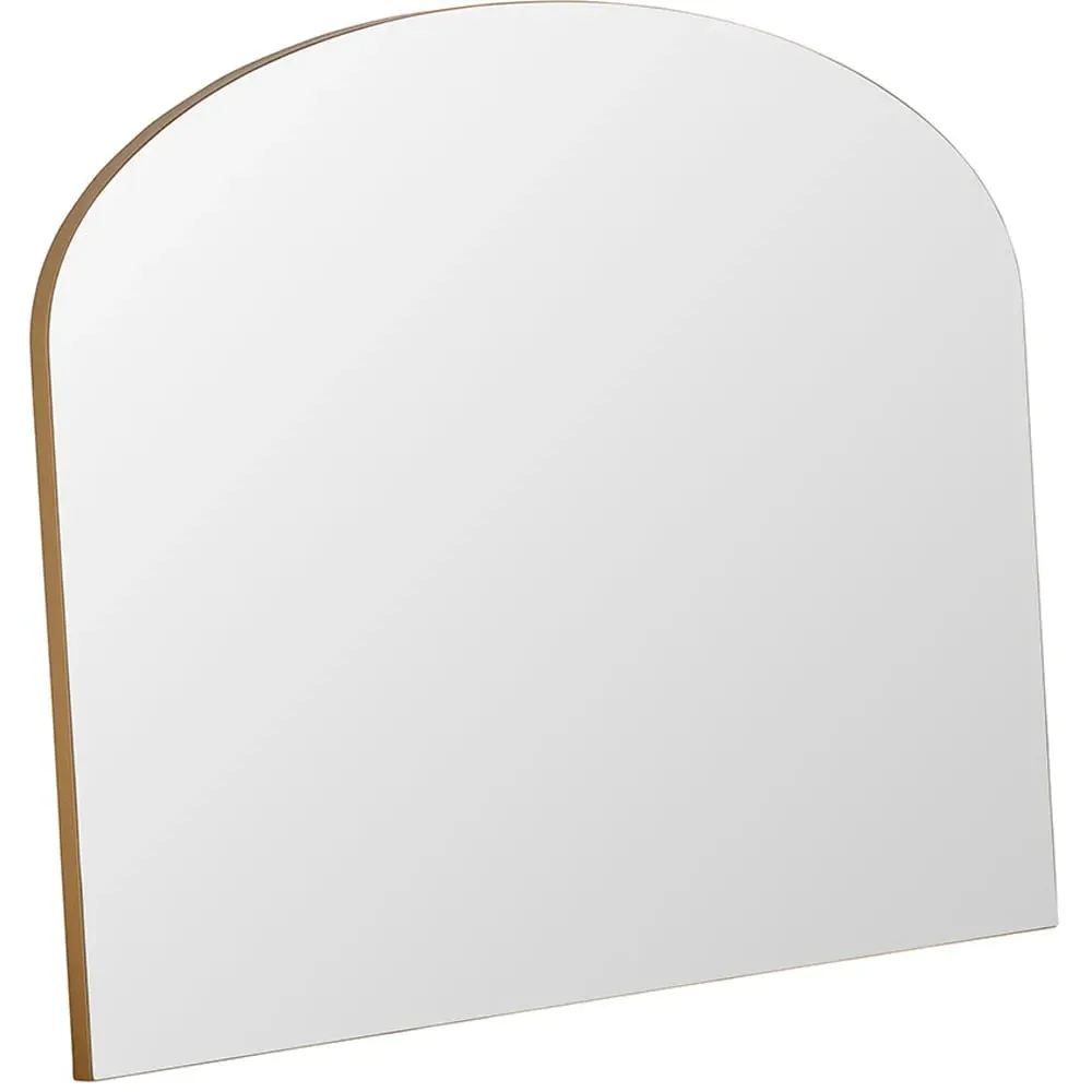 Simple Arched Overmantle Mirror - Gold
