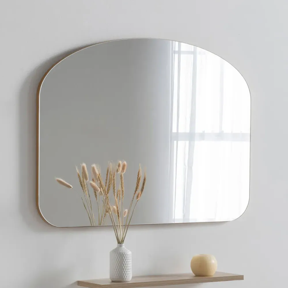 Soho Curved Arch Overmantle Mirror - Gold