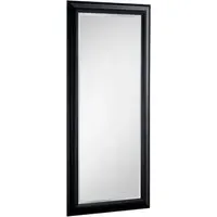 Textured Full Length Mirror with Bevelled Edges - Black