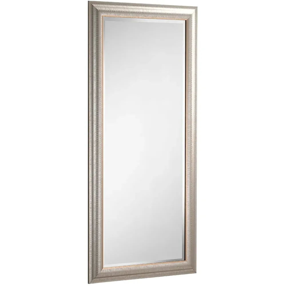 Textured Full Length Mirror with Bevelled Edges - Gold