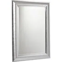 Textured Wall Mirror - Silver Chrome