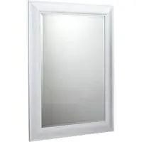 Textured Wall Mirror - White