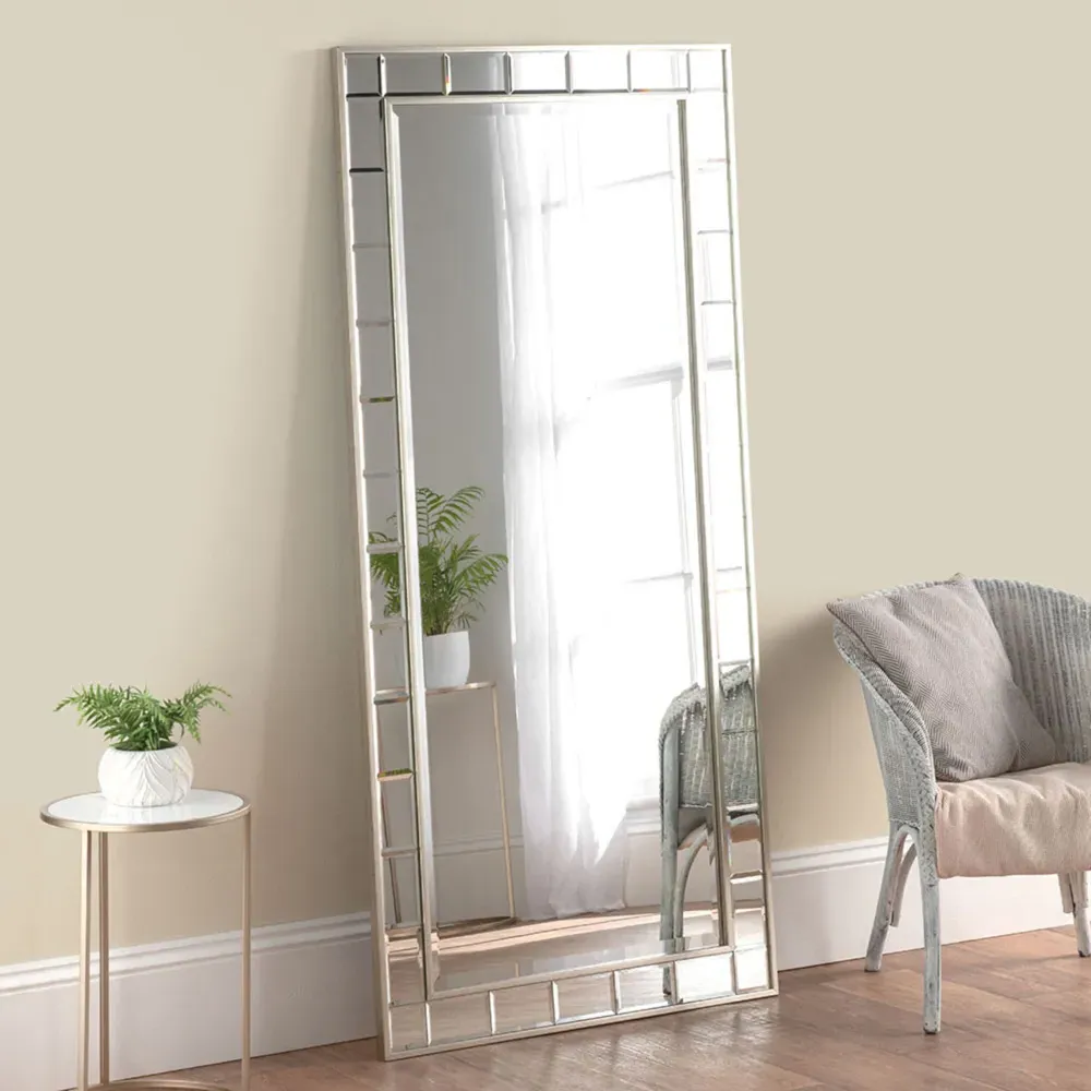 Tiled Full Length Mirror - Champagne