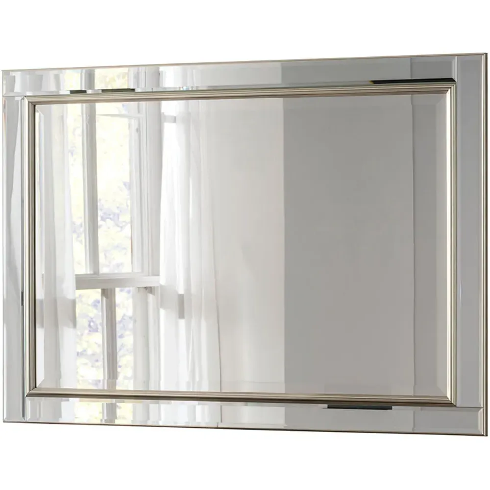 Timeless Large Bevelled Wall Mirror - Silver