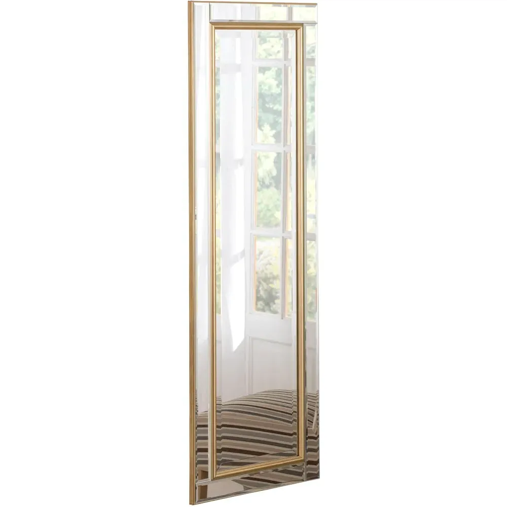 Timeless Tall Bevelled Wall Mirror - Gold, Brass