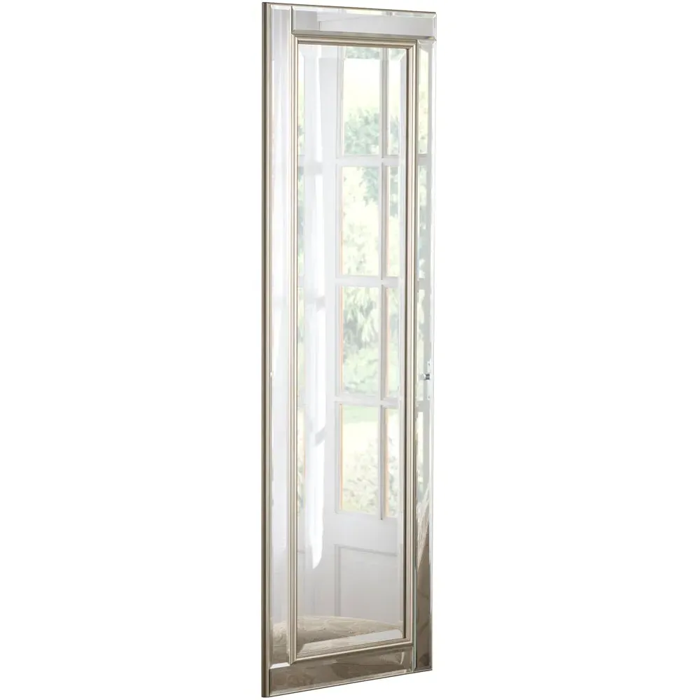 Timeless Tall Bevelled Wall Mirror - Silver