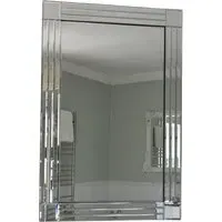Triple Bevelled Wall Mirror - Black