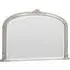 Victoria Bevelled Arch Overmantle Mirror - Silver