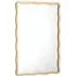 Wavy Rectangular Mirror 90x60cm - Gold