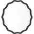 Wavy Ripple Edged Round Mirror 60cm - Black, Wood