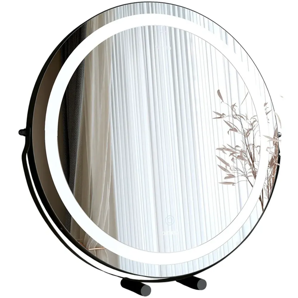 CARME Home Round Touch Sensor LED Mirror - Black image