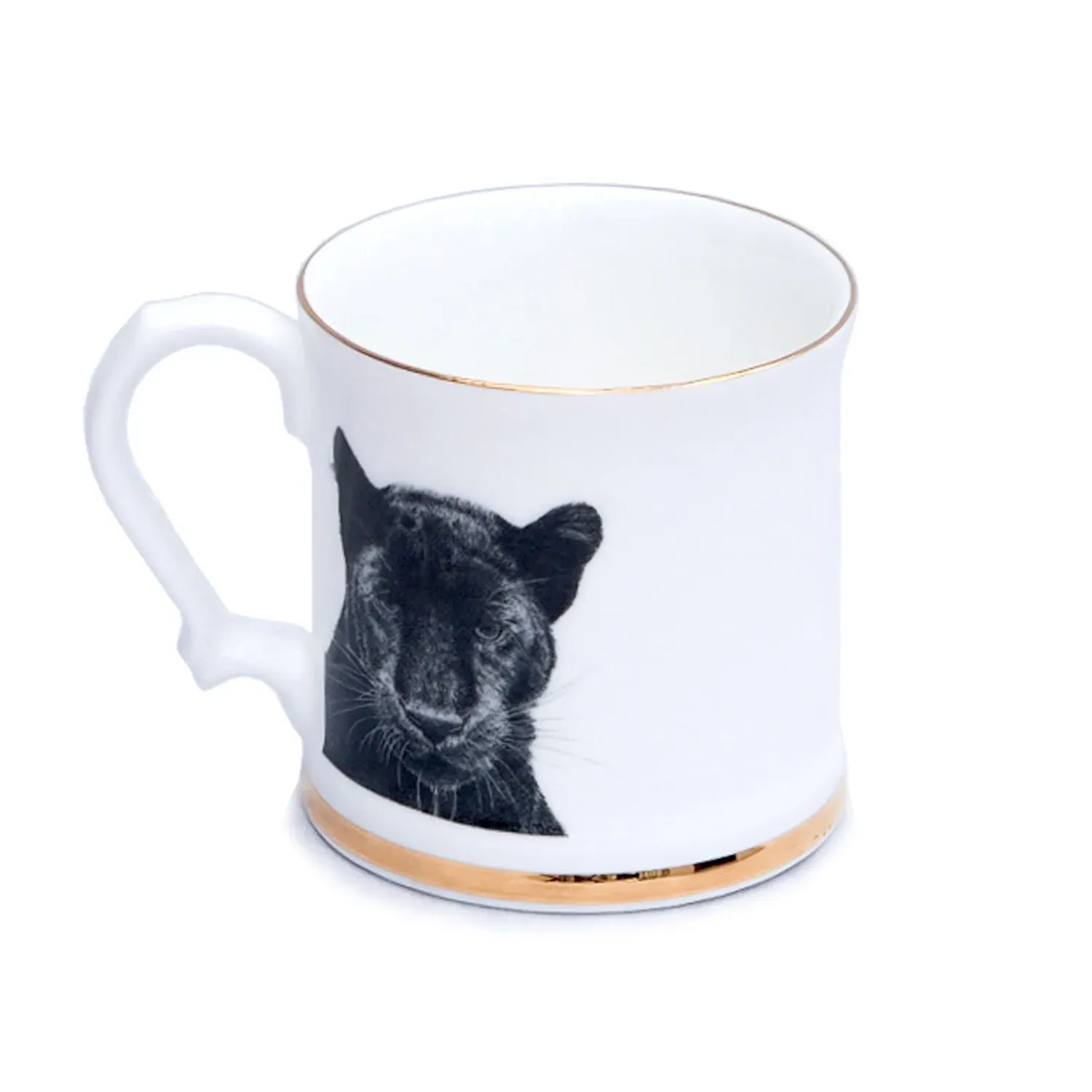 Black Panther Fine Bone China Tankard Mug - Black image
