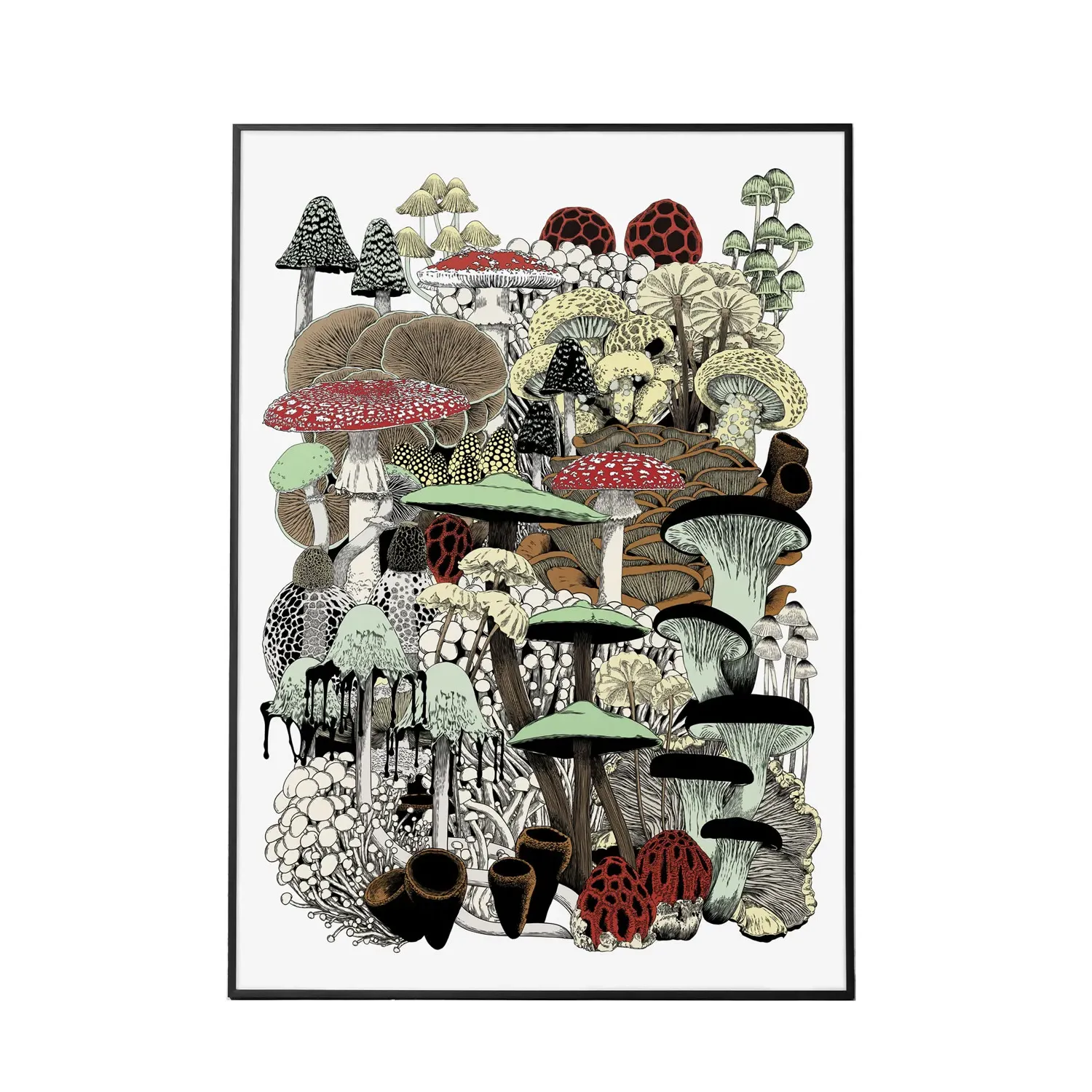 Mushroom Bloom A3 Art Print - Giclee image