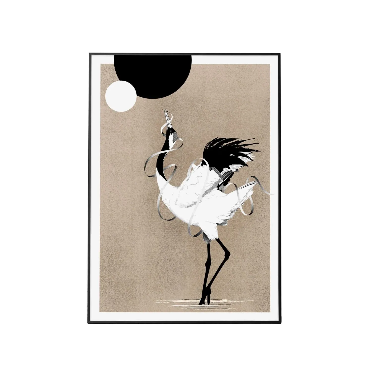 The Crane Small Art Print - Neutrals image