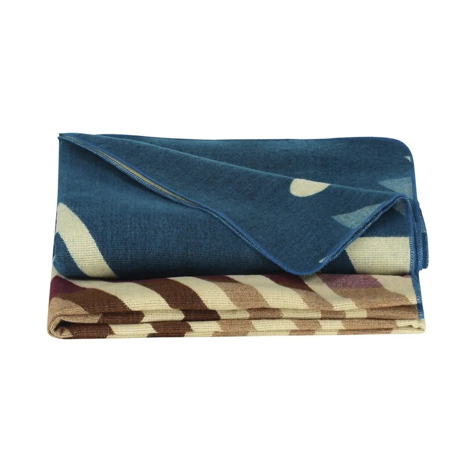 Native Diagonal Throw - Blue, Alpaca Wool image