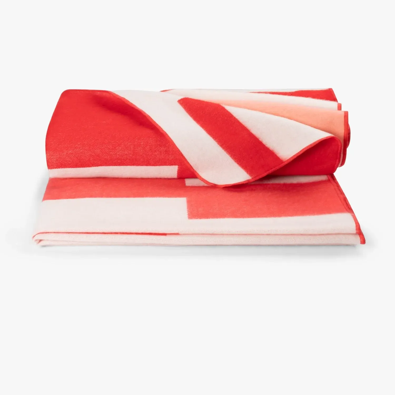 Native Falling Blocks Plaid Throw - Red, Alpaca Wool image