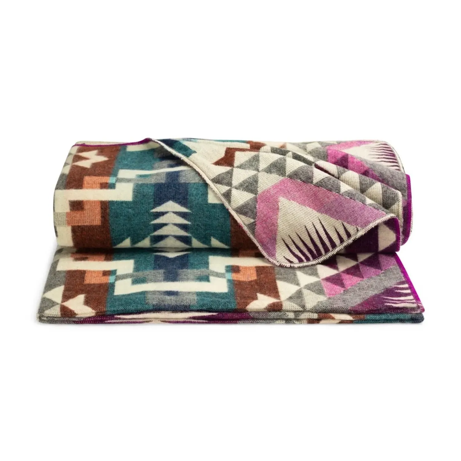 Native Throw Blanket - Purple, Alpaca Wool