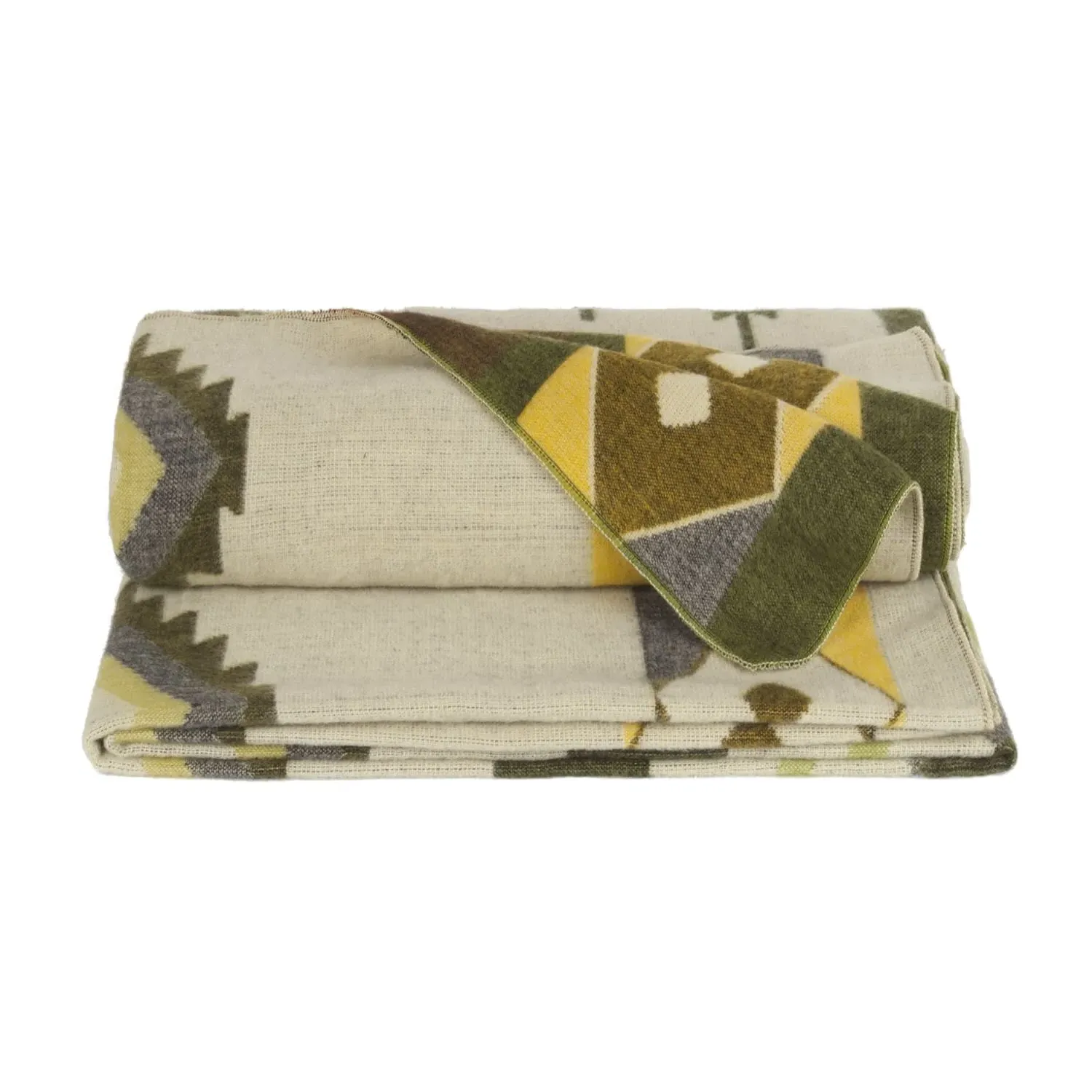 Native Throw - Green, Alpaca Wool