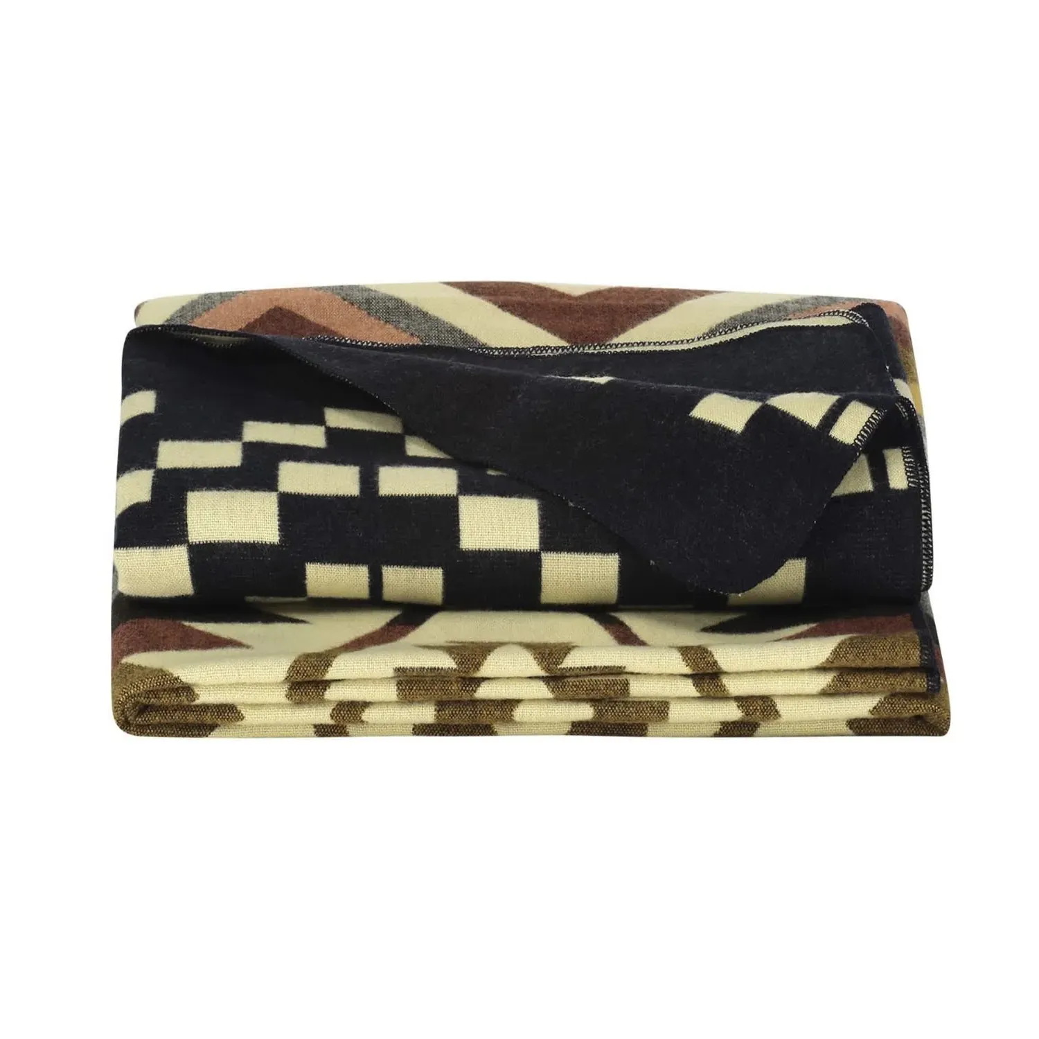 The Adventurer Rusty Plaid Throw - Brown, Alpaca Wool image