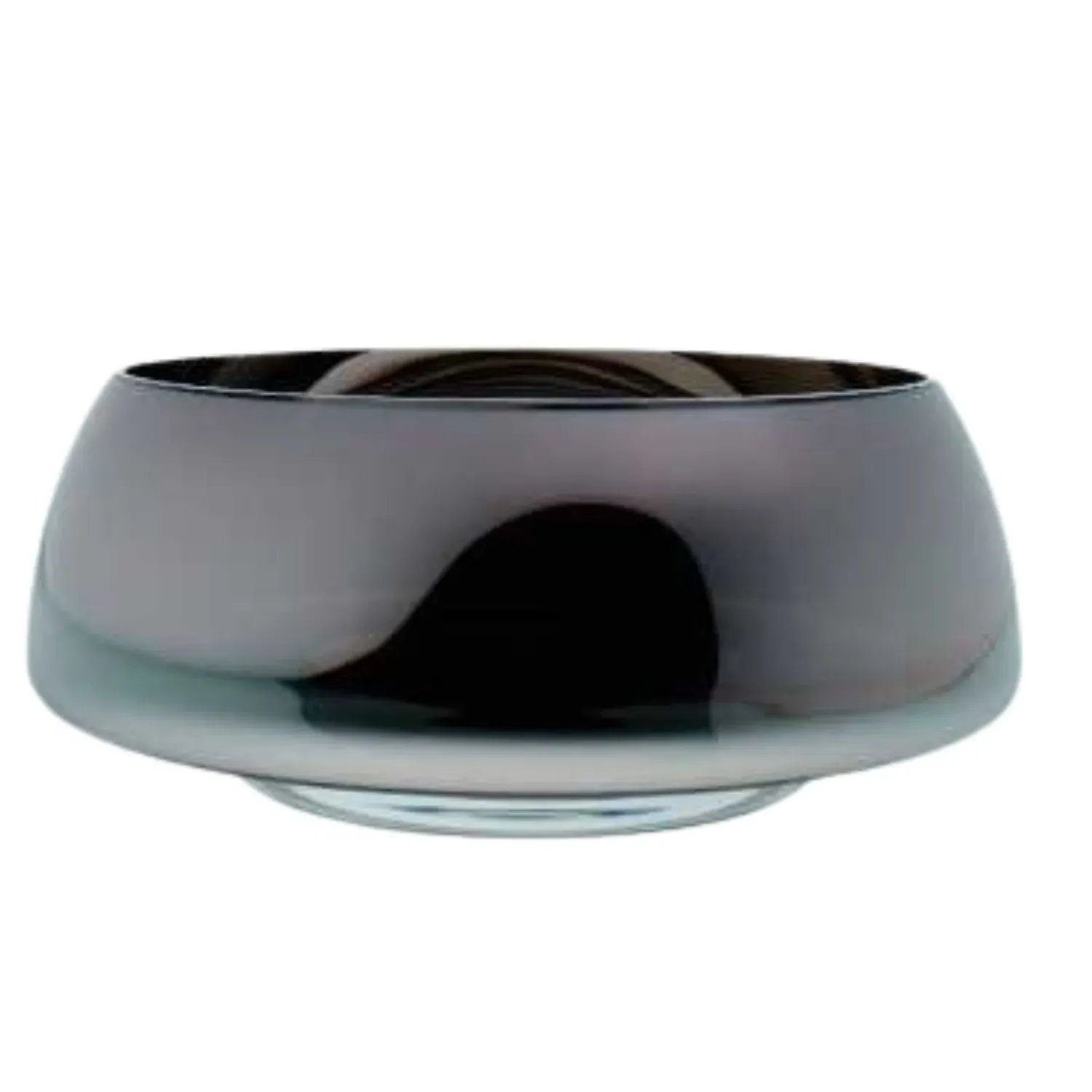 Deco Jazz Large Bowl - Silver, Glass
