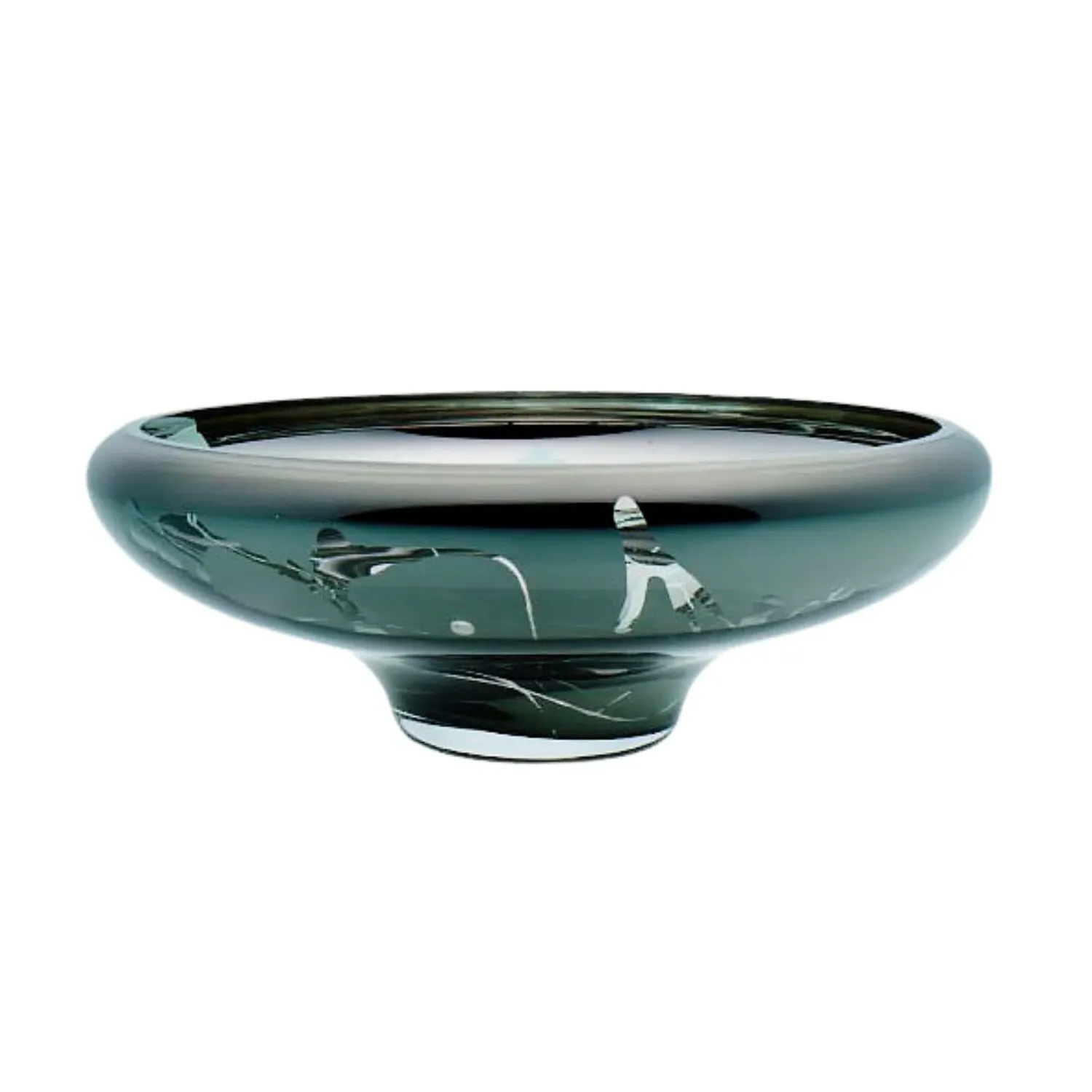 Deco Large Splashed Bowl - Silver