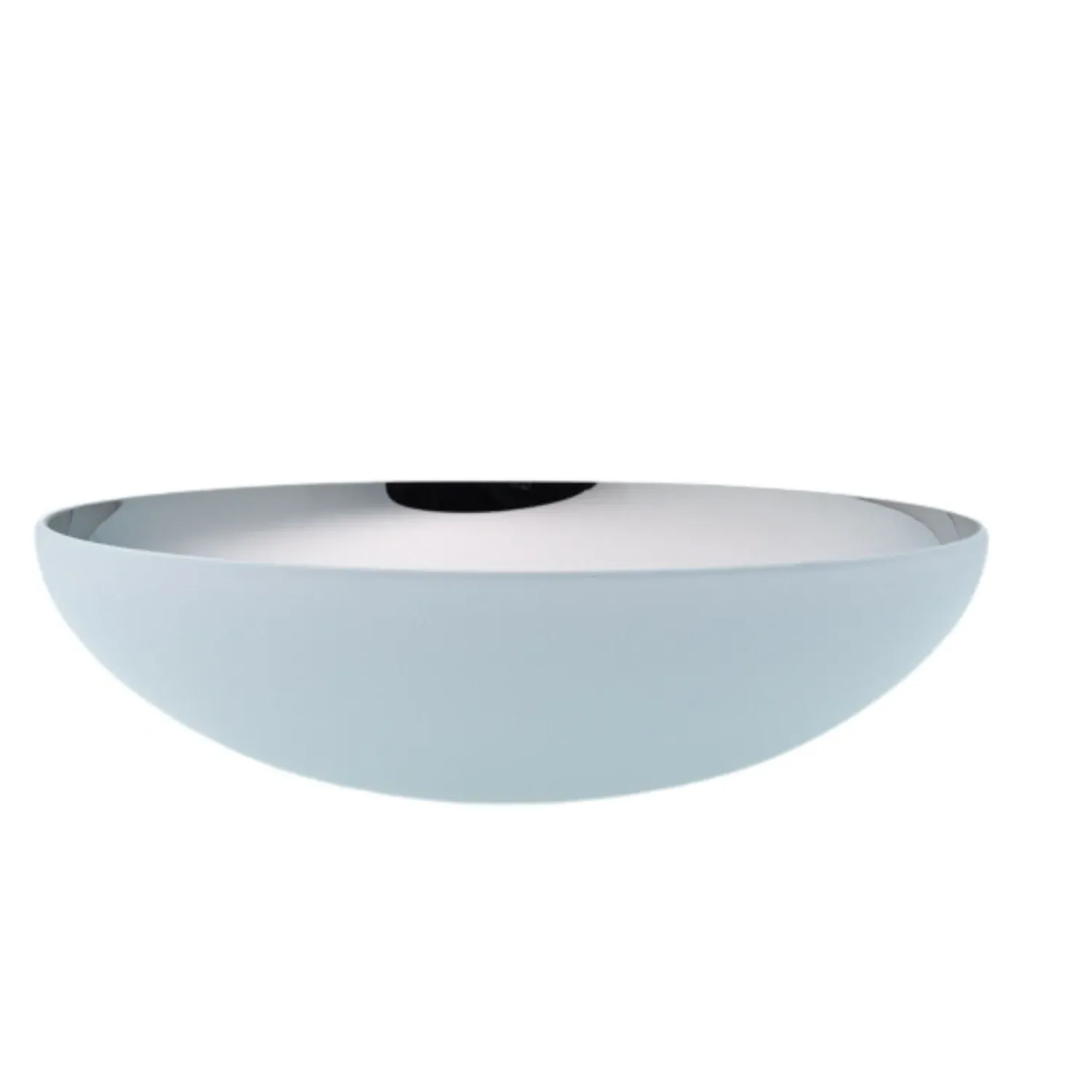 In-Between Flat Bowl - White, Stainless Steel