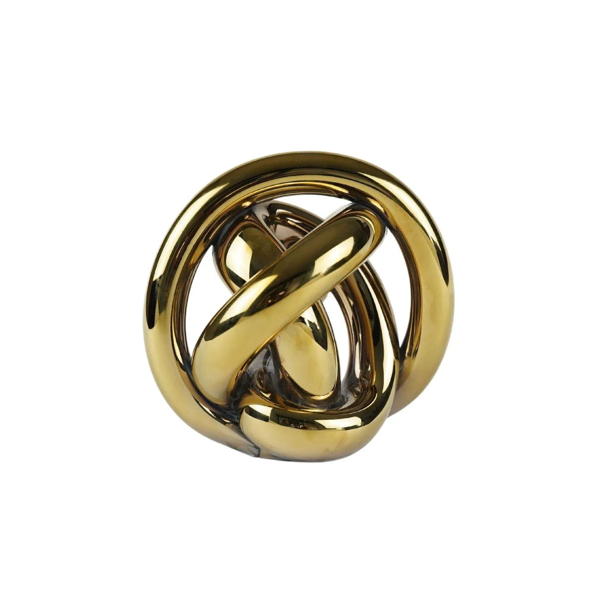 Hand-Blown Glass Ball Decor - Gold image