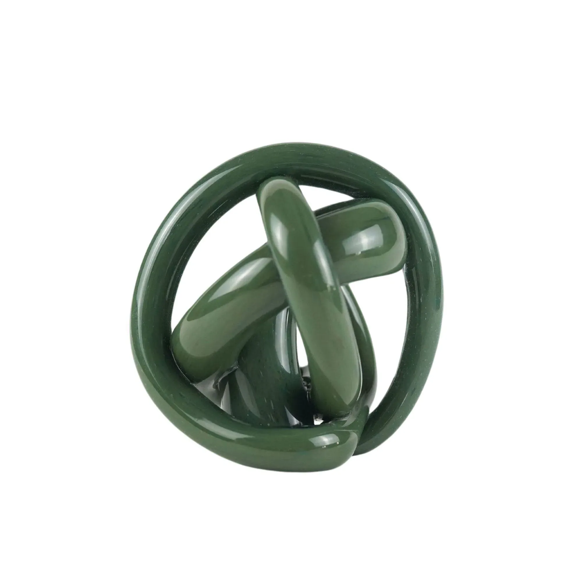 Hand-Blown Glass Ball Decor - Green