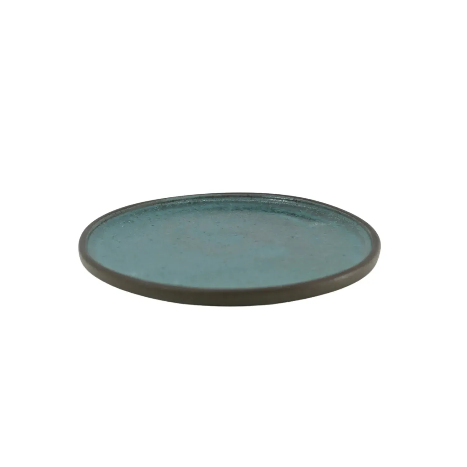 Hic Ceramics Round Dessert Plate - Green, Stoneware image