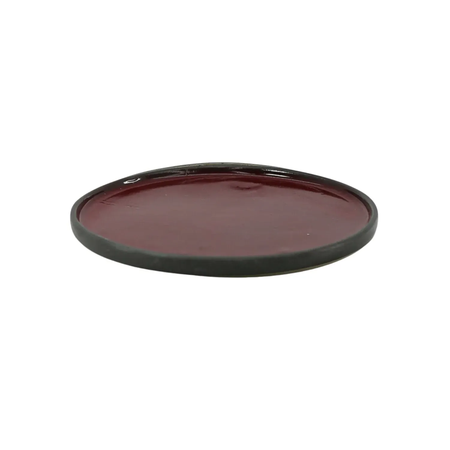 Hic Ceramics Round Dessert Plate - Red, Stoneware
