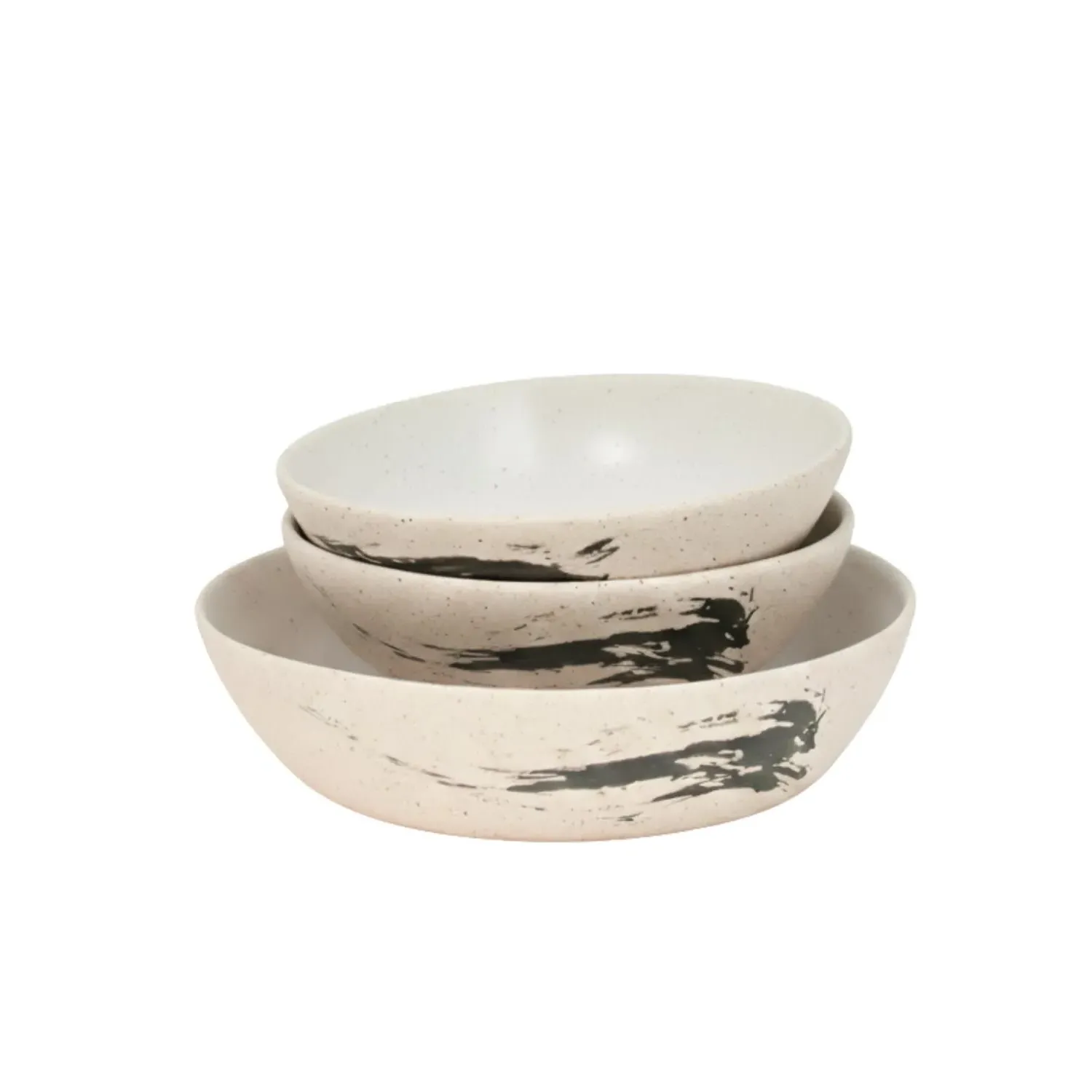 Hic Ceramics Set of Three Small Bowls - Snow White