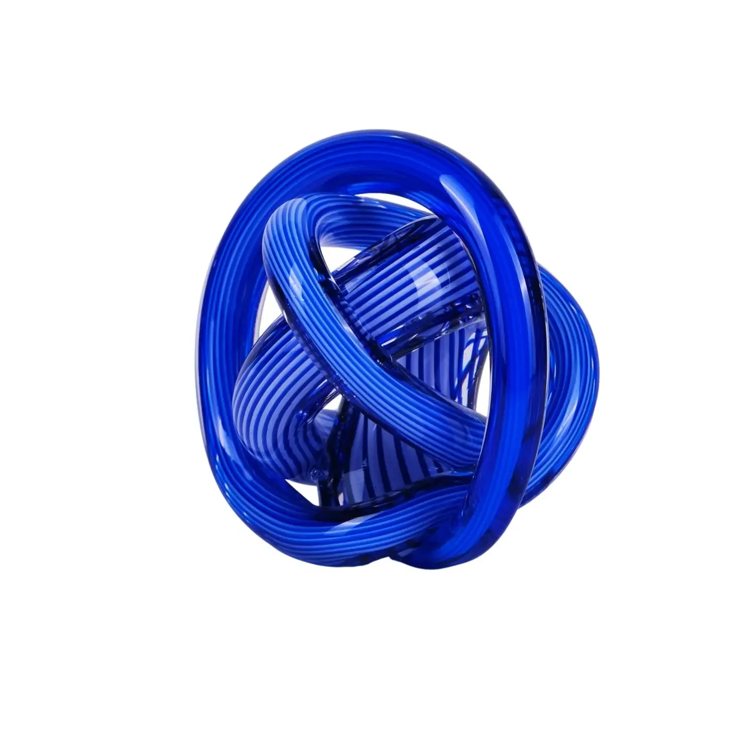 Nodo Cobalt Hand-Blown Glass Sculpture - Blue