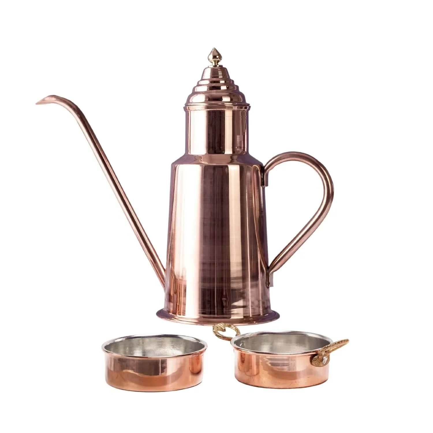 Olive Oil Dispenser & Dipping Set - Brown, Copper image
