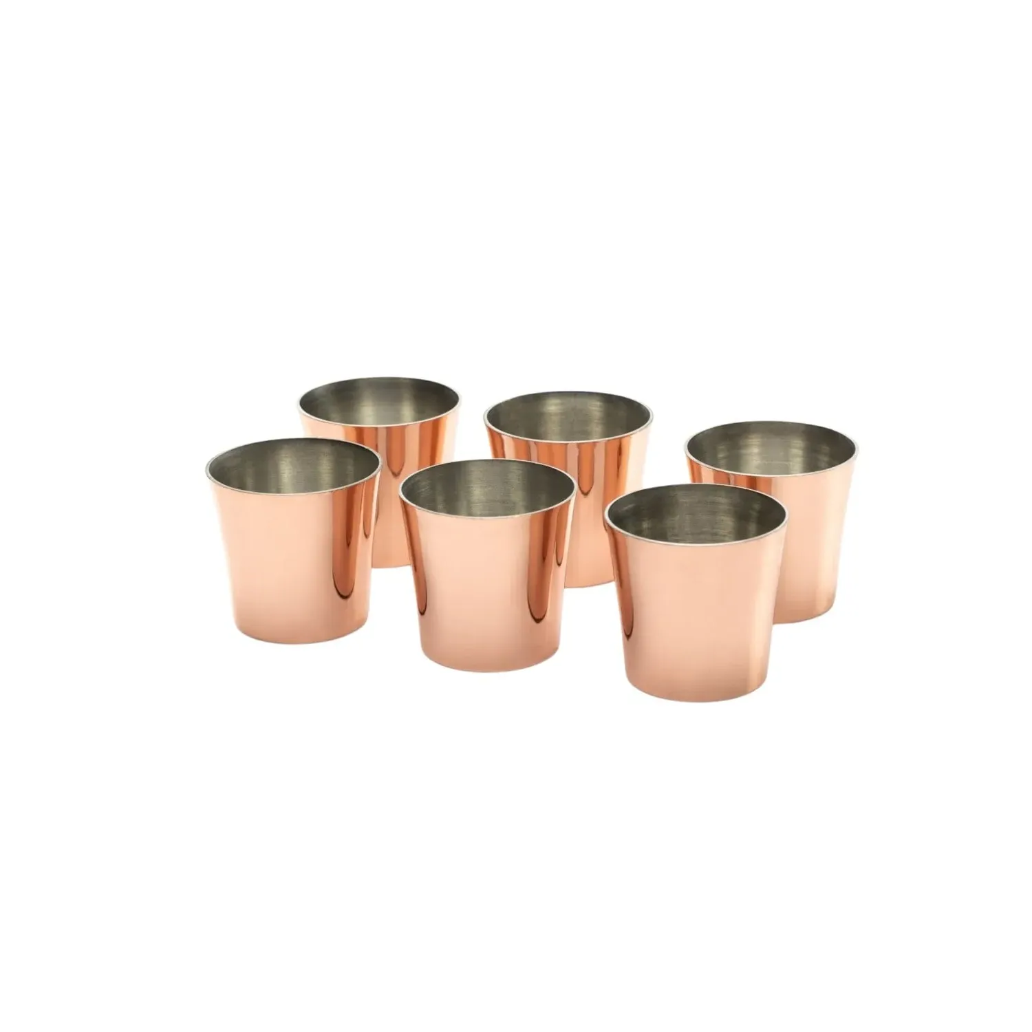 Set of 6 Copper Shot Glasses - Rose Gold image