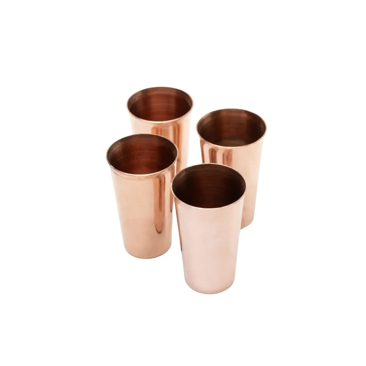 Set of Four Shot Glasses - Brown, Copper