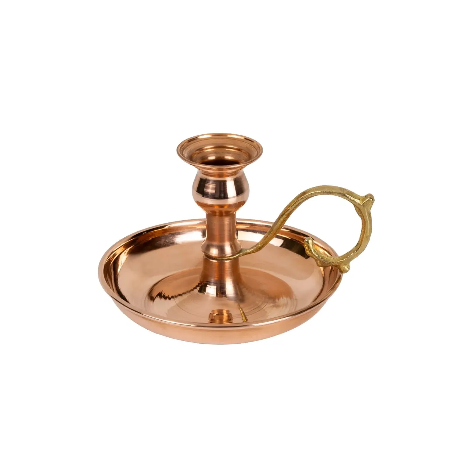 Shiny Copper Candle Holder - Rose Gold image
